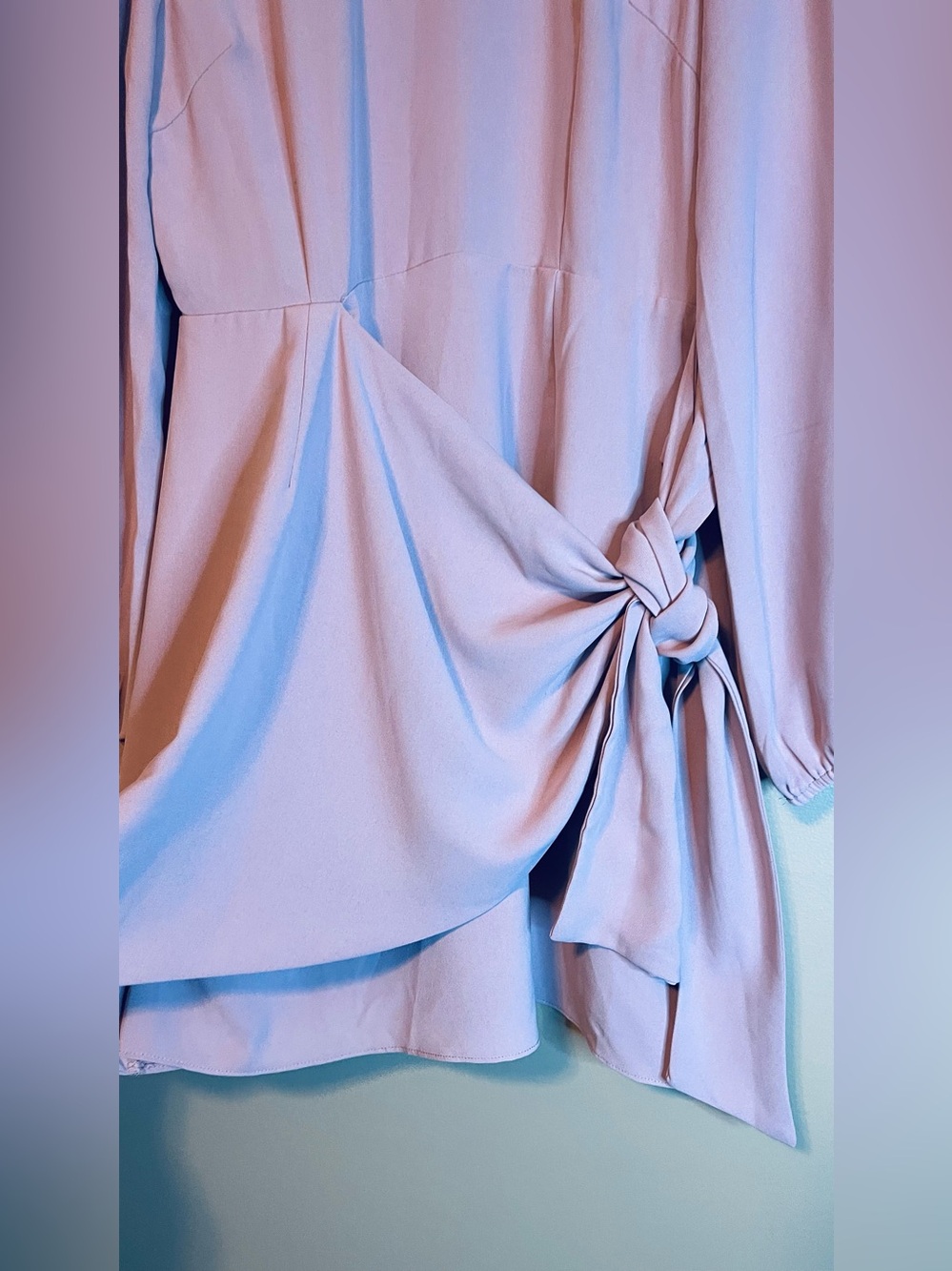Farrow Knot Front Long Sleeve Mini Dress - Picture 5 of 11